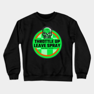 Throttle up Leave Spray Drag Boat Racing Skull Speed Fast Watercraft Watersport Boating Crewneck Sweatshirt